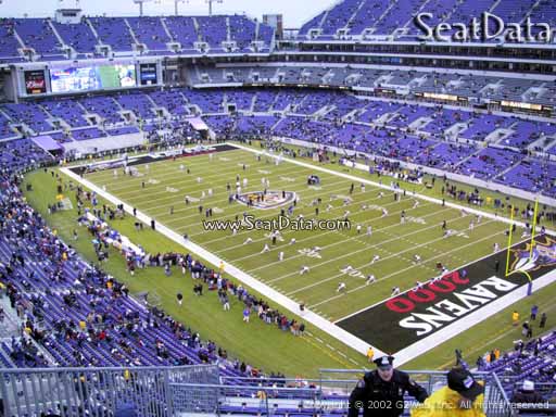 Seat view from section 546 at M&T Bank Stadium, home of the Baltimore Ravens