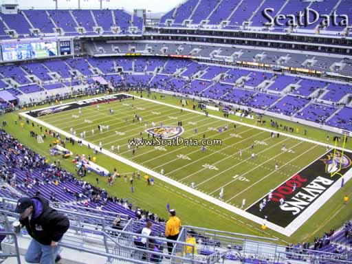 Seat view from section 547 at M&T Bank Stadium, home of the Baltimore Ravens
