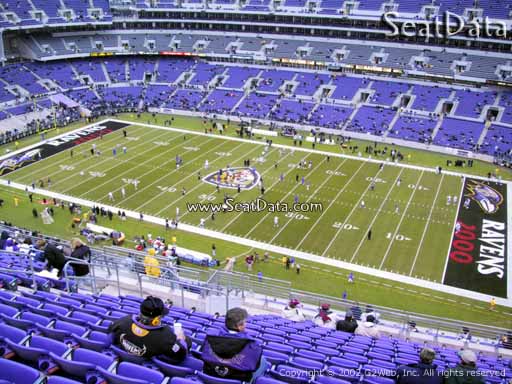 Seat view from section 550 at M&T Bank Stadium, home of the Baltimore Ravens