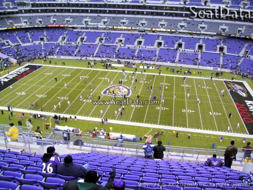 Seat view from section 552 at M&T Bank Stadium, home of the Baltimore Ravens