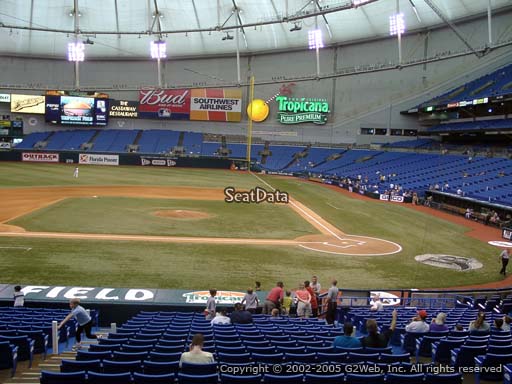 Seat view from section 111 at Tropicana Field, home of the Tampa Bay Rays