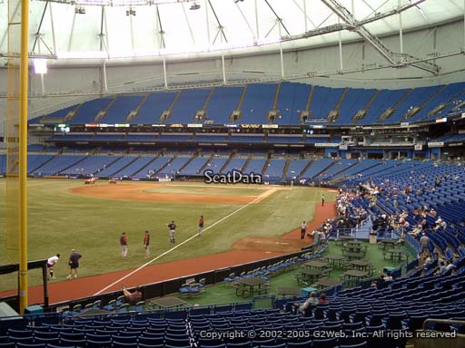 Seat view from section 137 at Tropicana Field, home of the Tampa Bay Rays