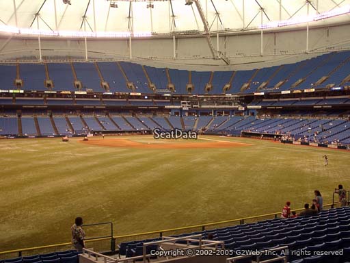 Seat view from section 149 at Tropicana Field, home of the Tampa Bay Rays