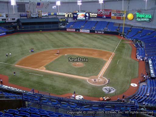 Seat view from section 305 at Tropicana Field, home of the Tampa Bay Rays