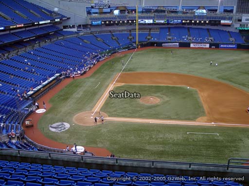 Seat view from section 310 at Tropicana Field, home of the Tampa Bay Rays