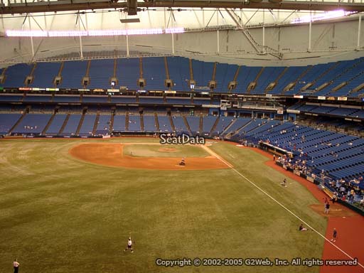 Seat view from section 349 at Tropicana Field, home of the Tampa Bay Rays