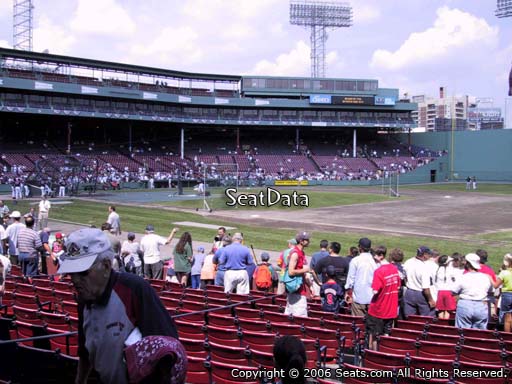 Seat view from field box section 17 at Fenway Park, home of the Boston Red Sox