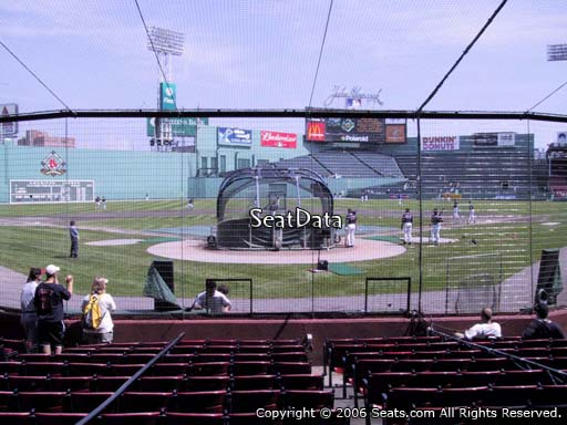 Seat view from field box section 45 at Fenway Park, home of the Boston Red Sox