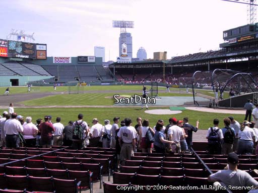 Seat view from field box section 56 at Fenway Park, home of the Boston Red Sox