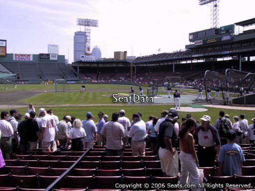 Seat view from field box section 59 at Fenway Park, home of the Boston Red Sox