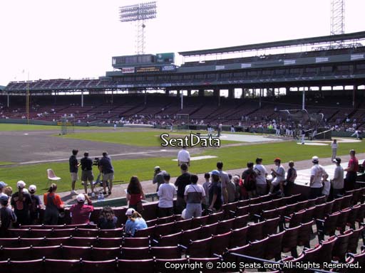 Seat view from field box section 71 at Fenway Park, home of the Boston Red Sox