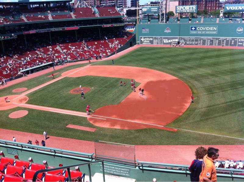 Seat view from PB 11 at Fenway Park, home of the Boston Red Sox