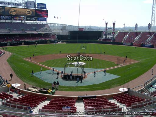 Seat view from section 224 at Great American Ball Park, home of the Cincinnati Reds
