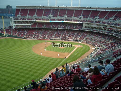 Seat view from section 510 at Great American Ball Park, home of the Cincinnati Reds