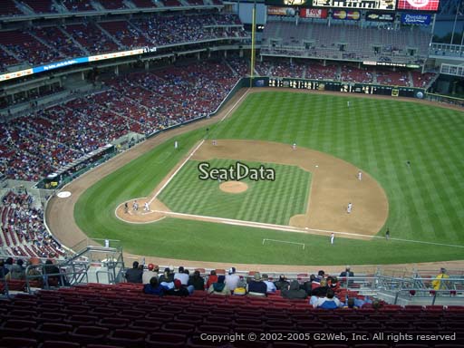 Seat view from section 530 at Great American Ball Park, home of the Cincinnati Reds