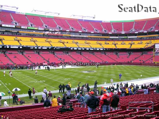 Seat view from section 104 at Fedex Field, home of the Washington Redskins