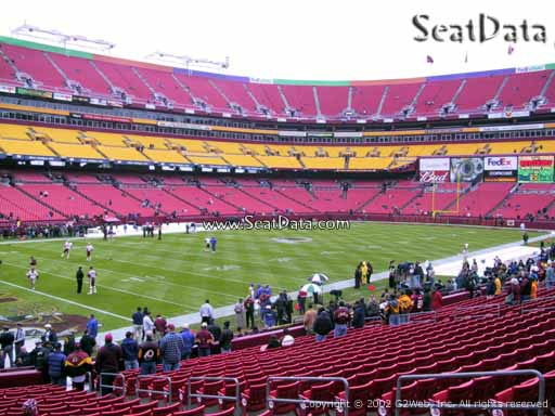 Seat view from section 106 at Fedex Field, home of the Washington Redskins