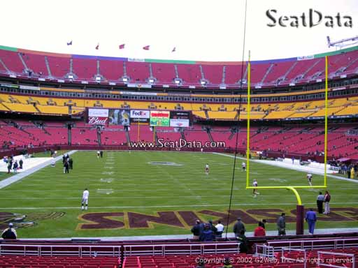 Seat view from section 112 at Fedex Field, home of the Washington Redskins
