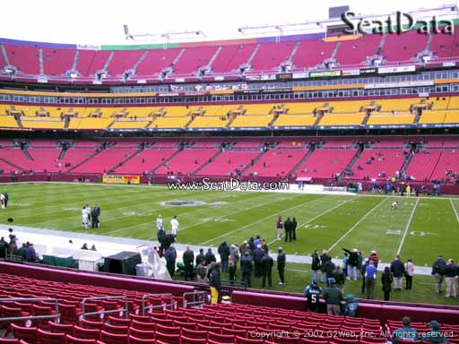 Seat view from section 119 at Fedex Field, home of the Washington Redskins