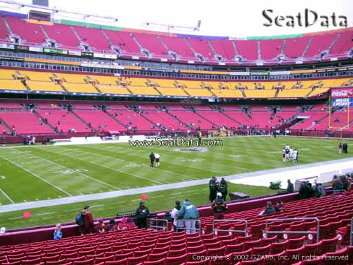 Seat view from section 125 at Fedex Field, home of the Washington Redskins