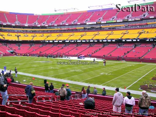 Seat view from section 138 at Fedex Field, home of the Washington Redskins