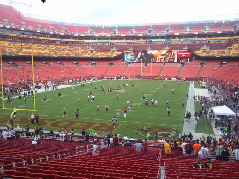 Seat view from section 209 at Fedex Field, home of the Washington Redskins