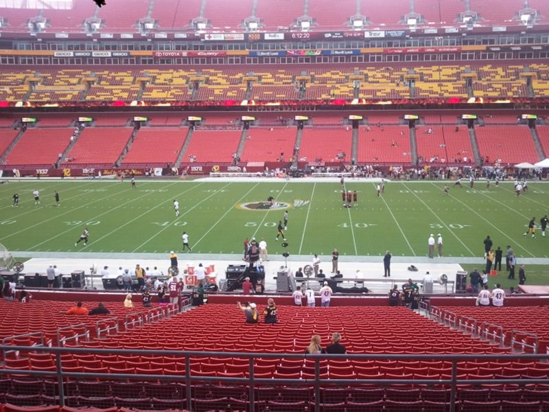Seat view from section 221 at Fedex Field, home of the Washington Redskins