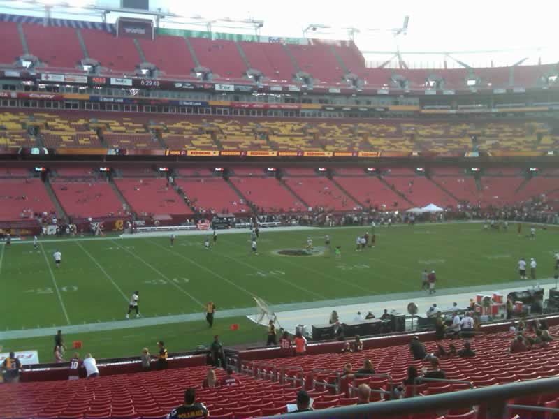 Seat view from section 224 at Fedex Field, home of the Washington Redskins