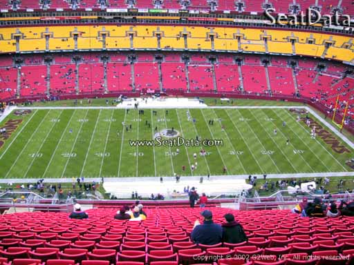 Seat view from section 401 at Fedex Field, home of the Washington Redskins