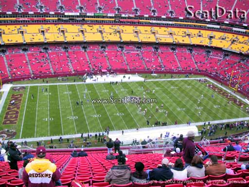 Seat view from section 403 at Fedex Field, home of the Washington Redskins