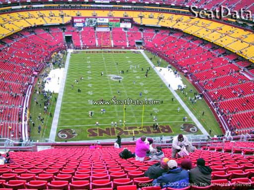 Seat view from section 442 at Fedex Field, home of the Washington Redskins