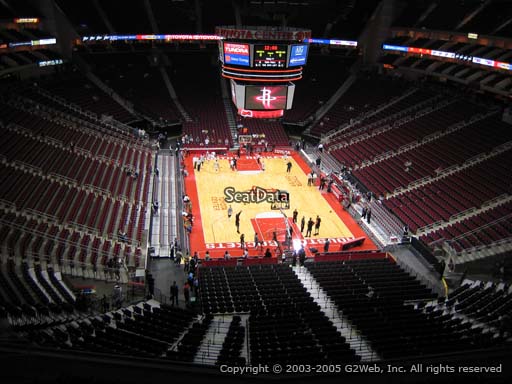 Seat view from section 402 at the Toyota Center, home of the Houston Rockets