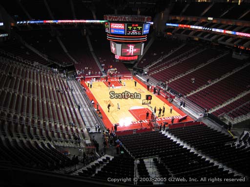 Seat view from section 403 at the Toyota Center, home of the Houston Rockets