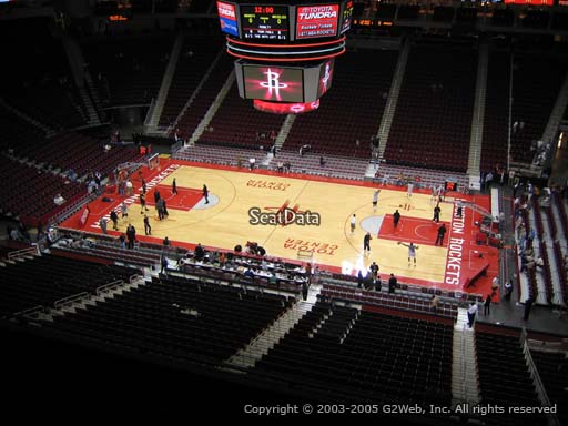 Seat view from section 425 at the Toyota Center, home of the Houston Rockets