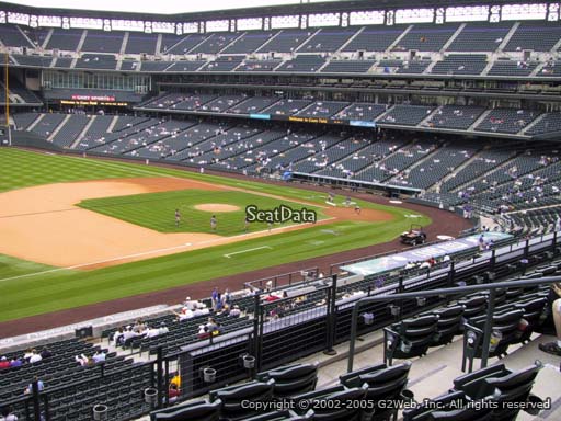 Seat view from section 243 at Coors Field, home of the Colorado Rockies