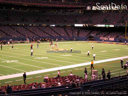 Seat view from section 120 at the Mercedes-Benz Superdome, home of the New Orleans Saints
