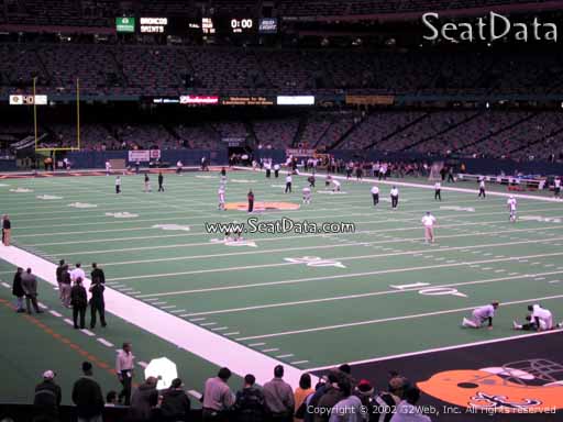Seat view from section 132 at the Mercedes-Benz Superdome, home of the New Orleans Saints