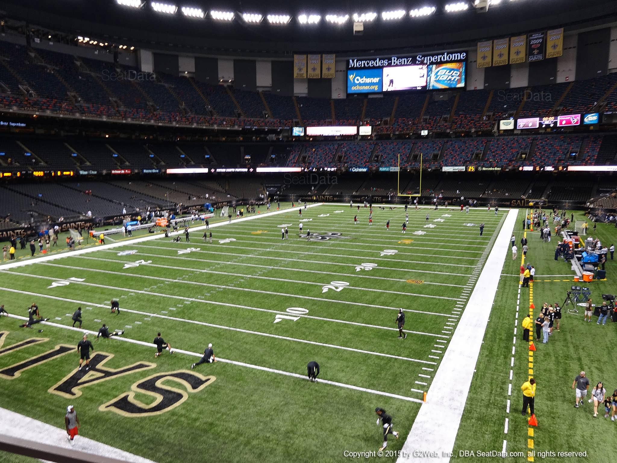 Seat view from section 237 at the Mercedes-Benz Superdome, home of the New Orleans Saints