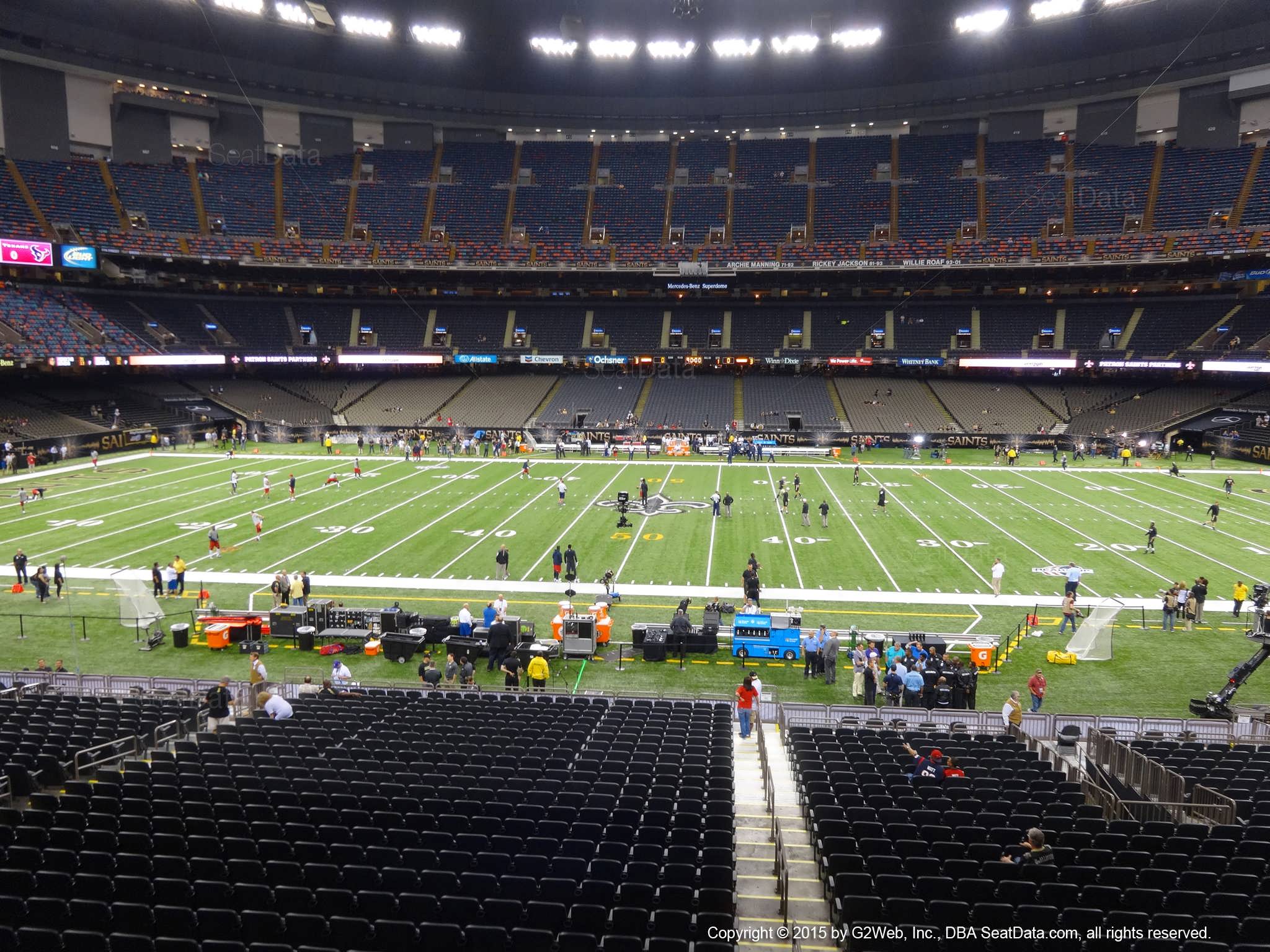 Seat view from section 263 at the Mercedes-Benz Superdome, home of the New Orleans Saints