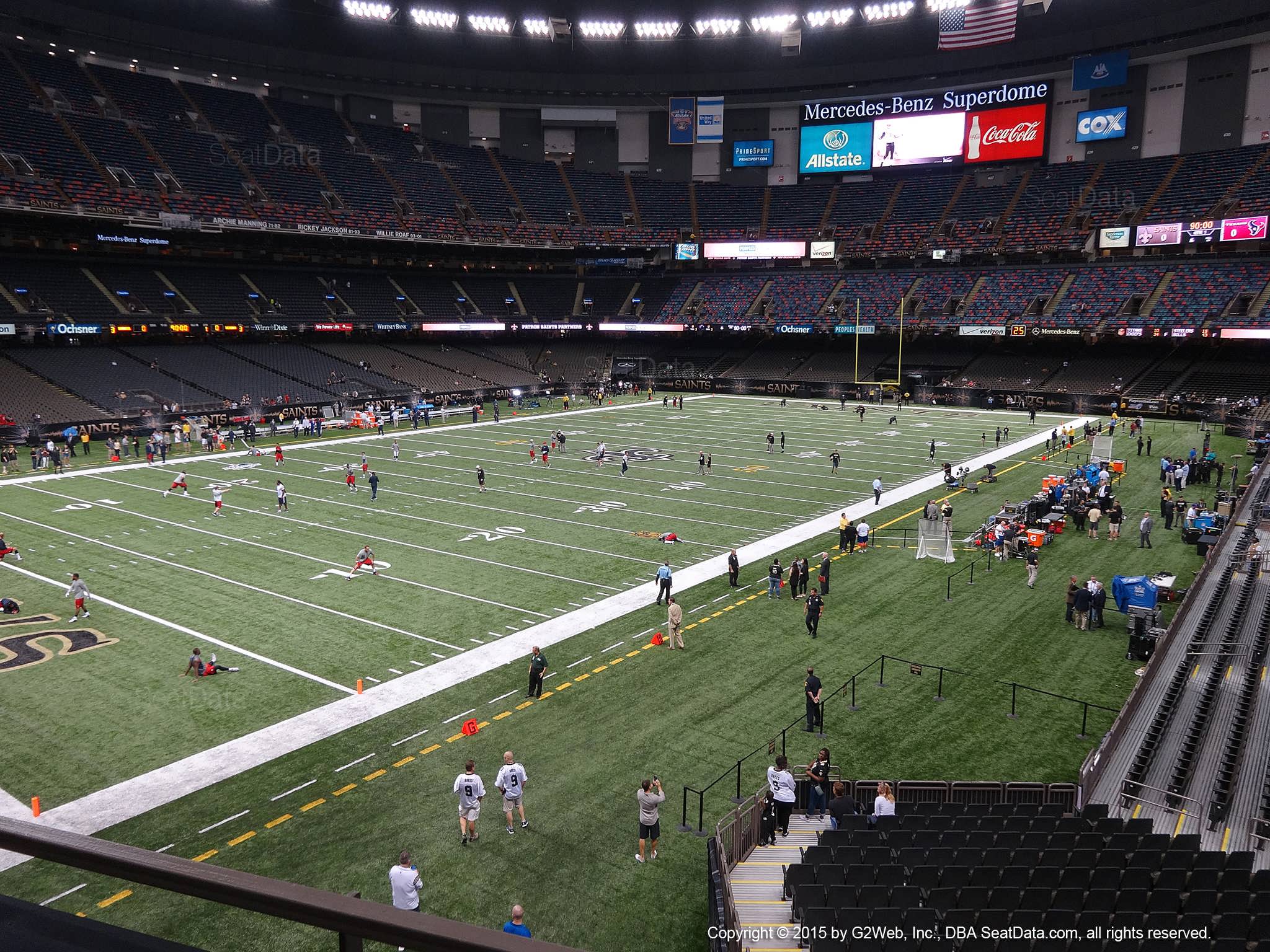 Seat view from section 276 at the Mercedes-Benz Superdome, home of the New Orleans Saints