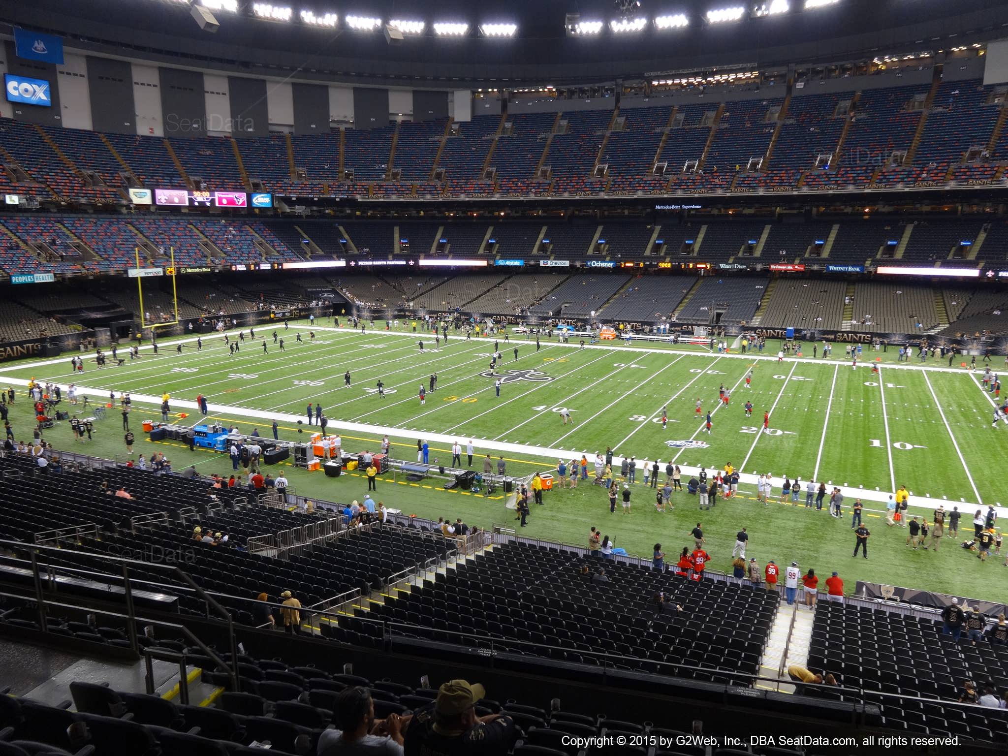 Seat view from section 309 at the Mercedes-Benz Superdome, home of the New Orleans Saints