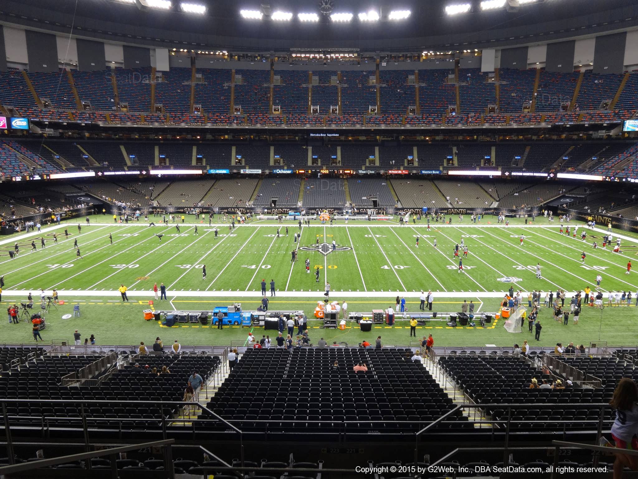 Seat view from section 312 at the Mercedes-Benz Superdome, home of the New Orleans Saints