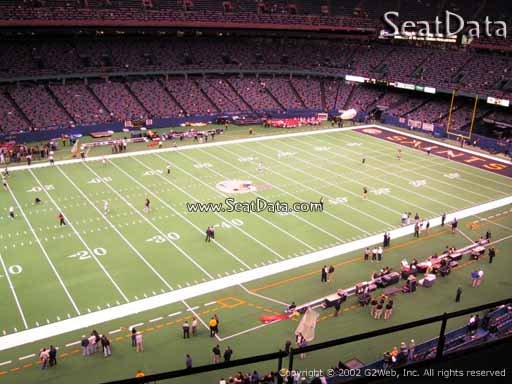 Seat view from section 553 at the Mercedes-Benz Superdome, home of the New Orleans Saints