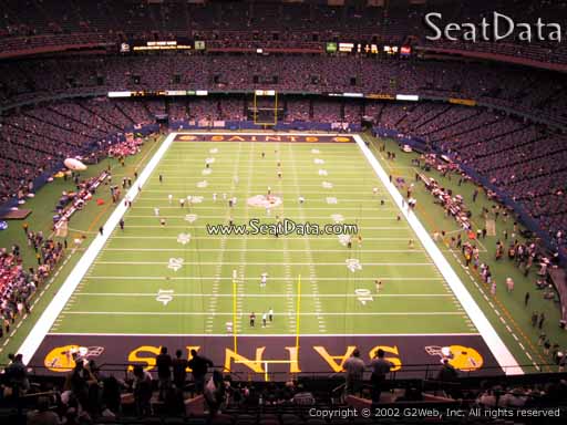 Seat view from section 601 at the Mercedes-Benz Superdome, home of the New Orleans Saints