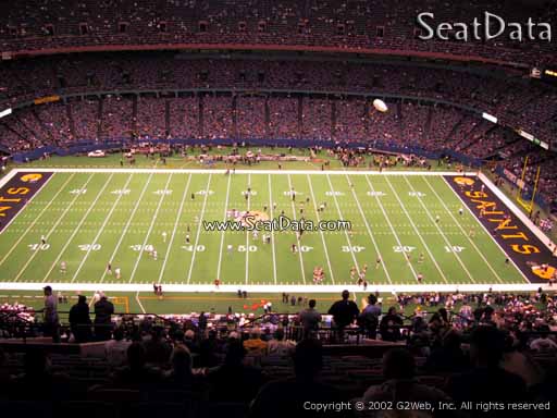 Seat view from section 614 at the Mercedes-Benz Superdome, home of the New Orleans Saints
