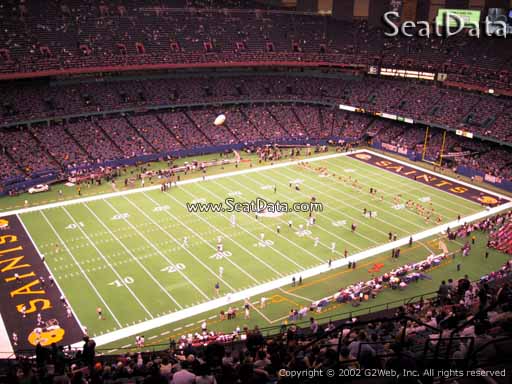 Seat view from section 619 at the Mercedes-Benz Superdome, home of the New Orleans Saints