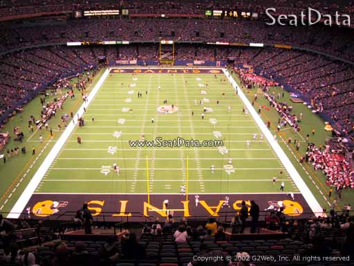 Seat view from section 627 at the Mercedes-Benz Superdome, home of the New Orleans Saints