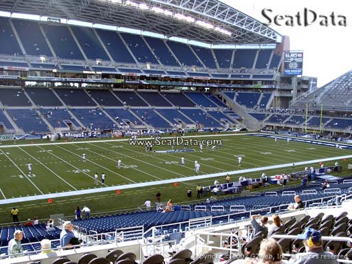 Seat view from section 213 at CenturyLink Field, home of the Seattle Seahawks