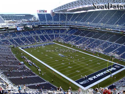Seat view from section 301 at CenturyLink Field, home of the Seattle Seahawks