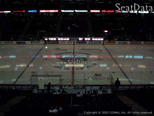 Seat view from section 222 at the Canadian Tire Centre, home of the Ottawa Senators